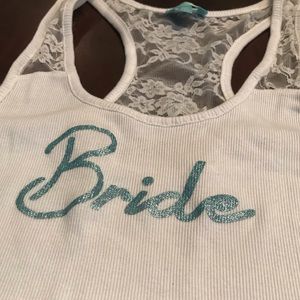 Betsey Johnson Lace Sleep Glitter Bride Tank Sz L